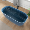 Anzzi Deep Soaking Bathtub 67 x 32 in. Rectangle Freestanding Stone Resin New