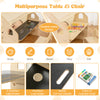 Multipurpose kids play tent with adjustable table, blackboard, and 6 storage bins for drawing, learning, and playing.