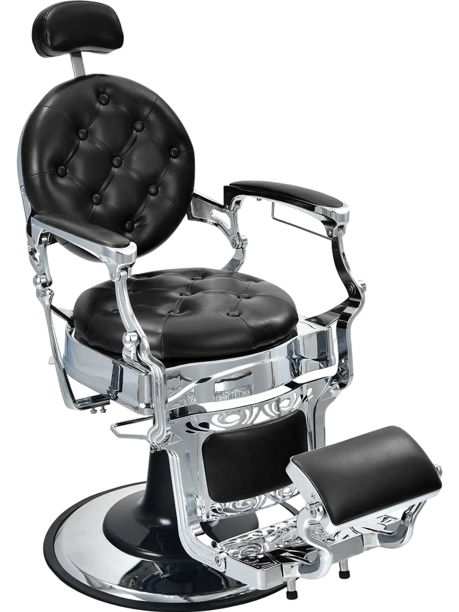 Costway Vintage Barber Salon Chair Adjustable Height Headrest Black 38204976 New