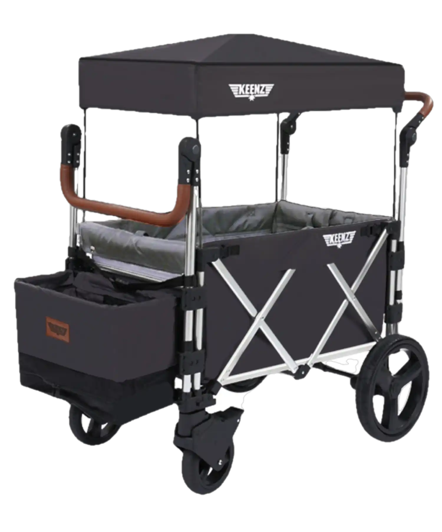 Keenz 7s 5-Point Harness Light Weight Stroller Wagon with Canopy Black New