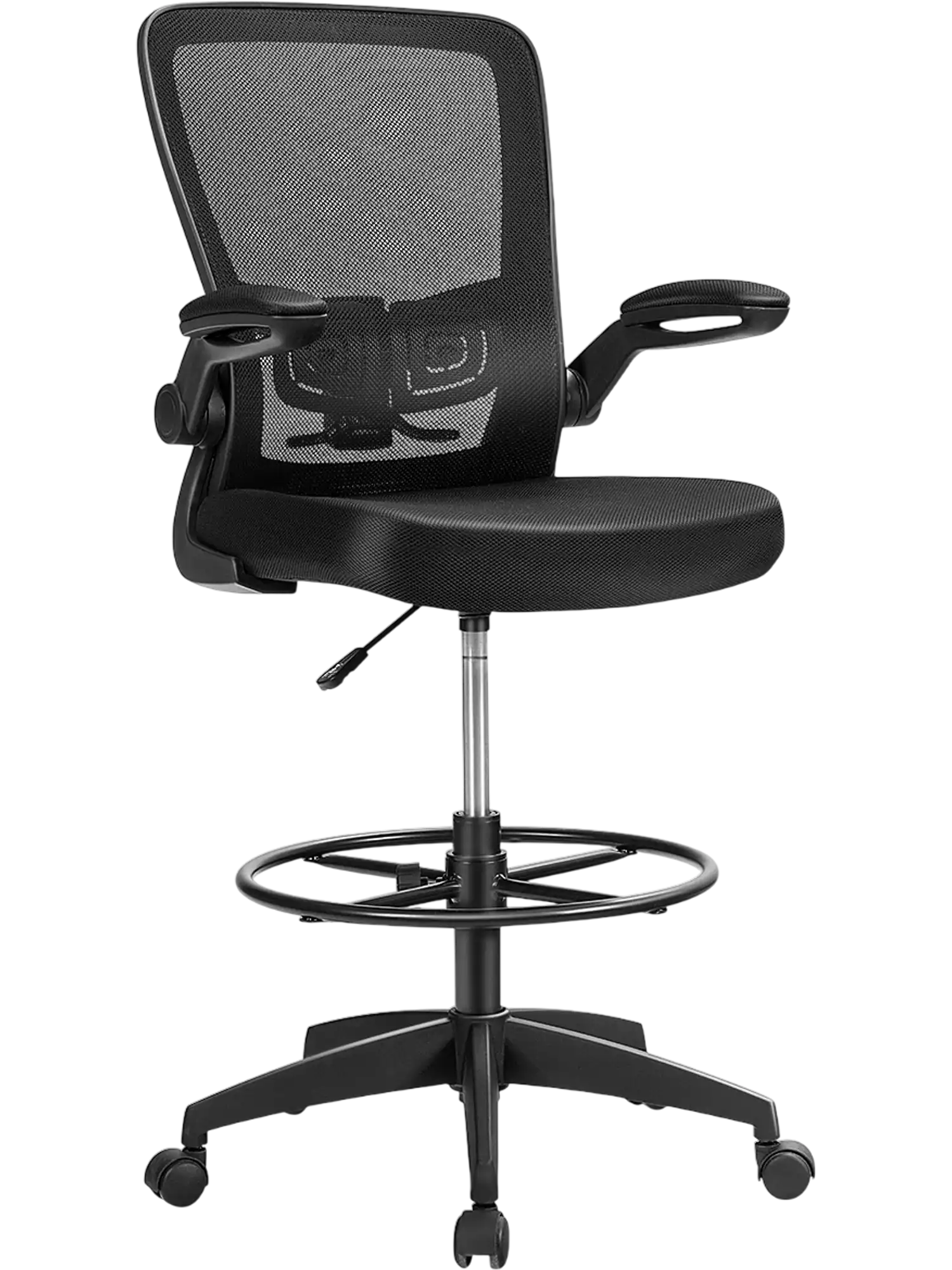 Costway Height Adjustable Drafting Chair Flip-Up Arms Home Office 69372105 New