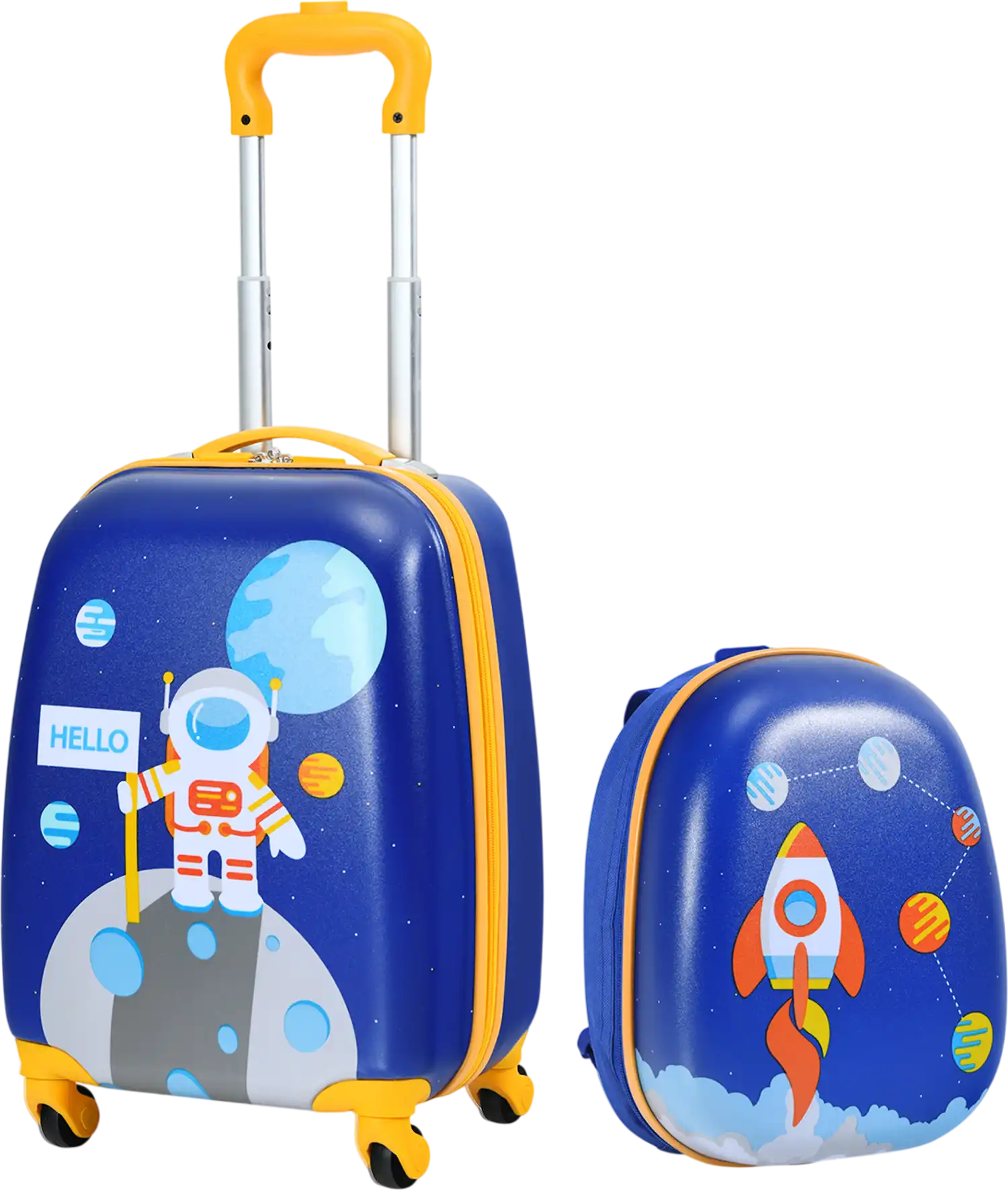 Costway 2pc Kids Luggage Set Backpack Suitcase 12