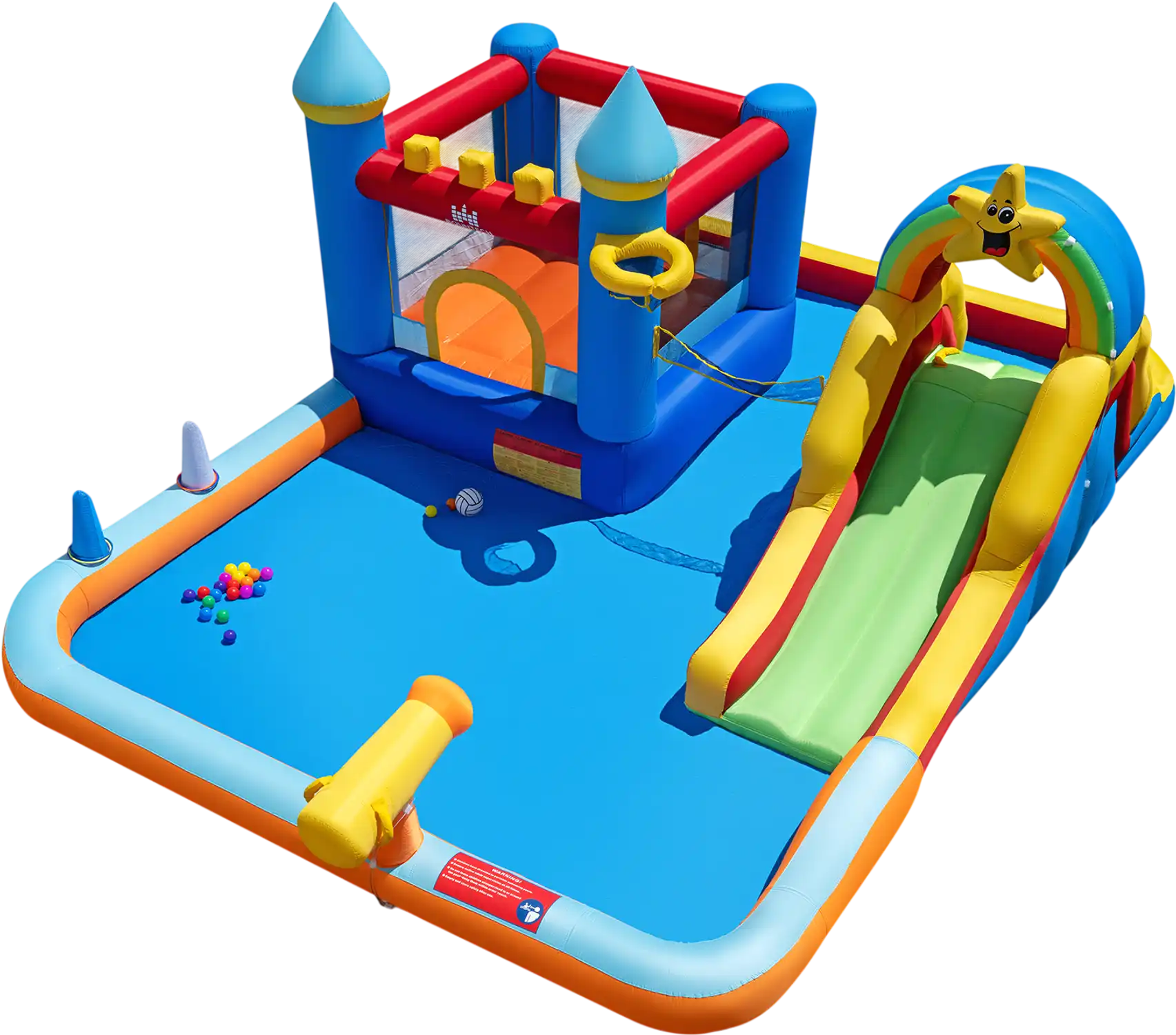 Costway Inflatable Water Slide Park Climbing Wall Splash Pool 23691731 New