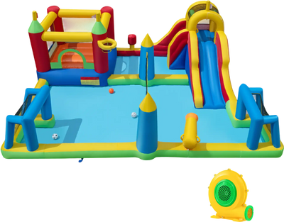 Costway Inflatable Water Slide Bounce House 9-in-1 w/ 680W Blower 48139765 New