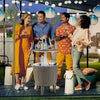 10 Gallon Cooler Bar Table Outdoor Coffee Table Ice Bucket with Telescopic Tabletop for Beer and Wine-Brown - Gallery View 1 of 10