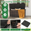 85-gallon outdoor storage box in brown with removable 160G polyester liner, featuring smooth zippers and universal.