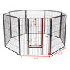 Heavy-duty 8-panel pet playpen dog fence with door, 40 inches tall, rust-resistant for outdoor use.