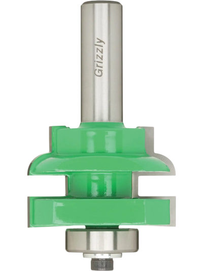 Grizzly C1393 Stile & Rail Bits Carbide Tipped Quarter Round Set 1/2
