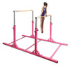 Kids adjustable gymnastics parallel bars in pink, height adjustable from 38" to 55", ideal for exercise and.