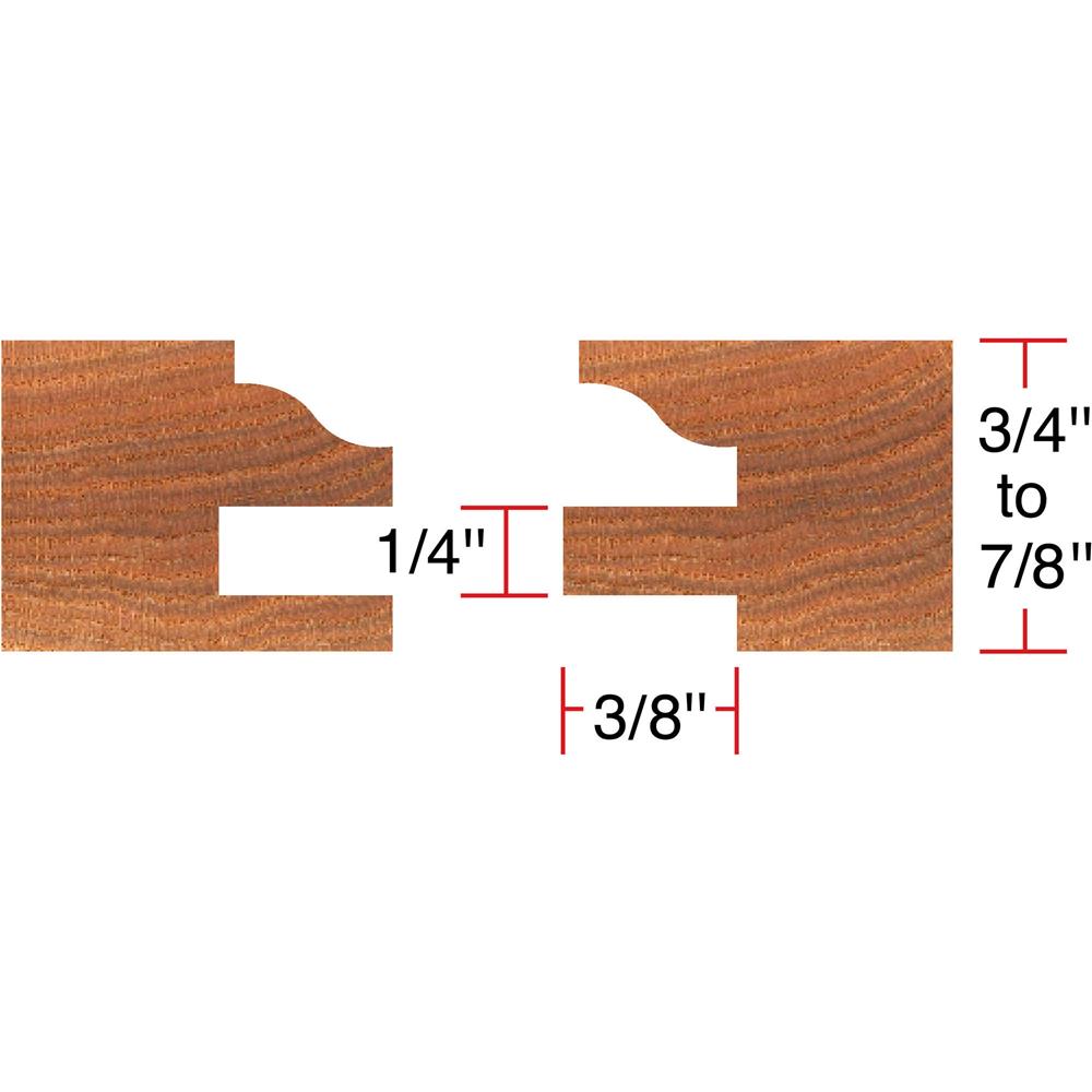 Grizzly C2164 - 6 pc. Stile & Rail Set - Roman Ogee, 3/4" Bore