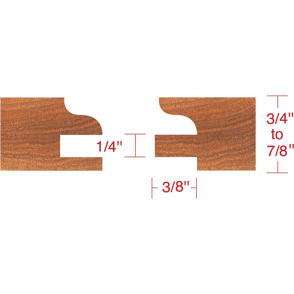 Grizzly C2176 - 6 pc. Stile & Rail Set - Ogee, 1-1/4" Bore