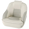 Captain bucket seat in white with ergonomic design and waterproof PVC leather, featuring soft cushions for comfortable.