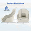 Captain bucket seat dimensions with waterproof PVC leather, ergonomic design, and 330 lbs weight capacity for boat.