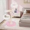 Multi-layer cat tree in pink with two perches and platforms, featuring removable covers for comfort and stability.