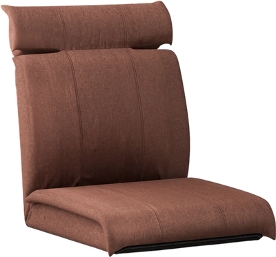 Costway Folding Floor Chair 14-Position Backrest 5-Position Headrest Brown 73461895 New