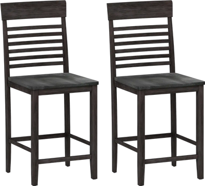 Costway Dining Chairs Set of 2 Solid Wood Frame with Footrests 819527643 New