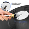 Close-up of the 16-inch pressure washer's 1/4-inch quick-connect plug and removable strainer for easy maintenance.