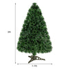 3 ft fiber optic artificial Christmas tree with PVC needles and LED lights, perfect for festive indoor decoration.