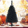 3 Feet Unlit Artificial Christmas Halloween Mini Tree with Plastic Stand-Black - Gallery View 1 of 10