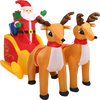 7.5 Feet Waterproof Outdoor Inflatable Santa with Double Deer and Sled