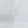 Pre-lit 4 ft white twig birch tree with 48 LED lights, flexible branches for customizable shapes, perfect for holiday.