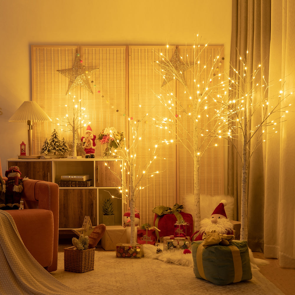 Pre-lit White Twig Birch Tree for Christmas Holiday with LED Lights-4 ft - Gallery View 1 of 11