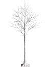 5 Feet Pre-lit White Twig Birch Tree with 72 LED Lights for Christmas