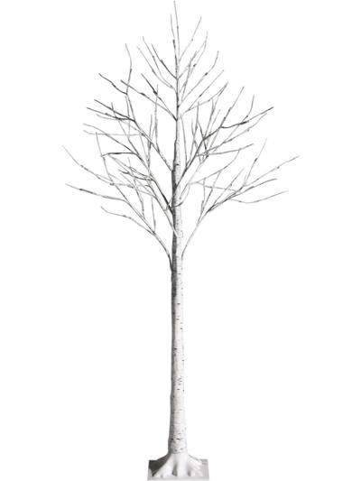 Costway 5' Pre-Lit White Birch Twig Christmas Tree 72 LED Lights 49283671 New