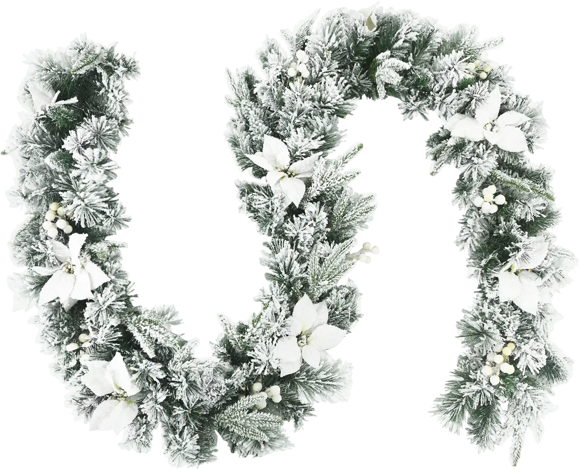 Costway 9' Pre-Lit Artificial Christmas Garland 50 LED Lights 08419532 New