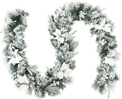 Costway 9' Pre-Lit Artificial Christmas Garland 50 LED Lights 08419532 New