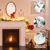 9-foot pre-lit artificial Christmas garland with 50 LED lights, featuring snow-flocked tips, white flowers, and berries.