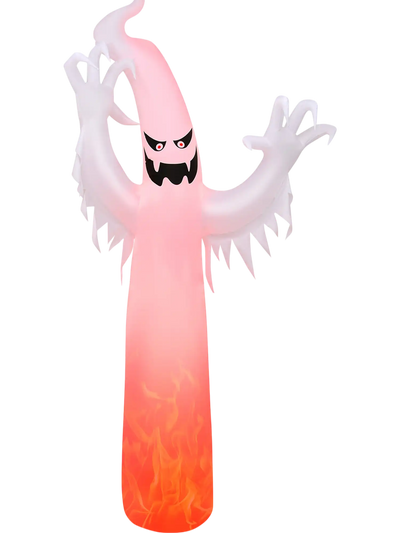 Costway 12' Halloween Inflatable Ghost Decoration w/ Built-In LED Lights 75643092 New