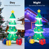 6 feet tall inflatable Christmas tree with LED lights and 3 gift boxes, perfect for indoor and outdoor holiday.
