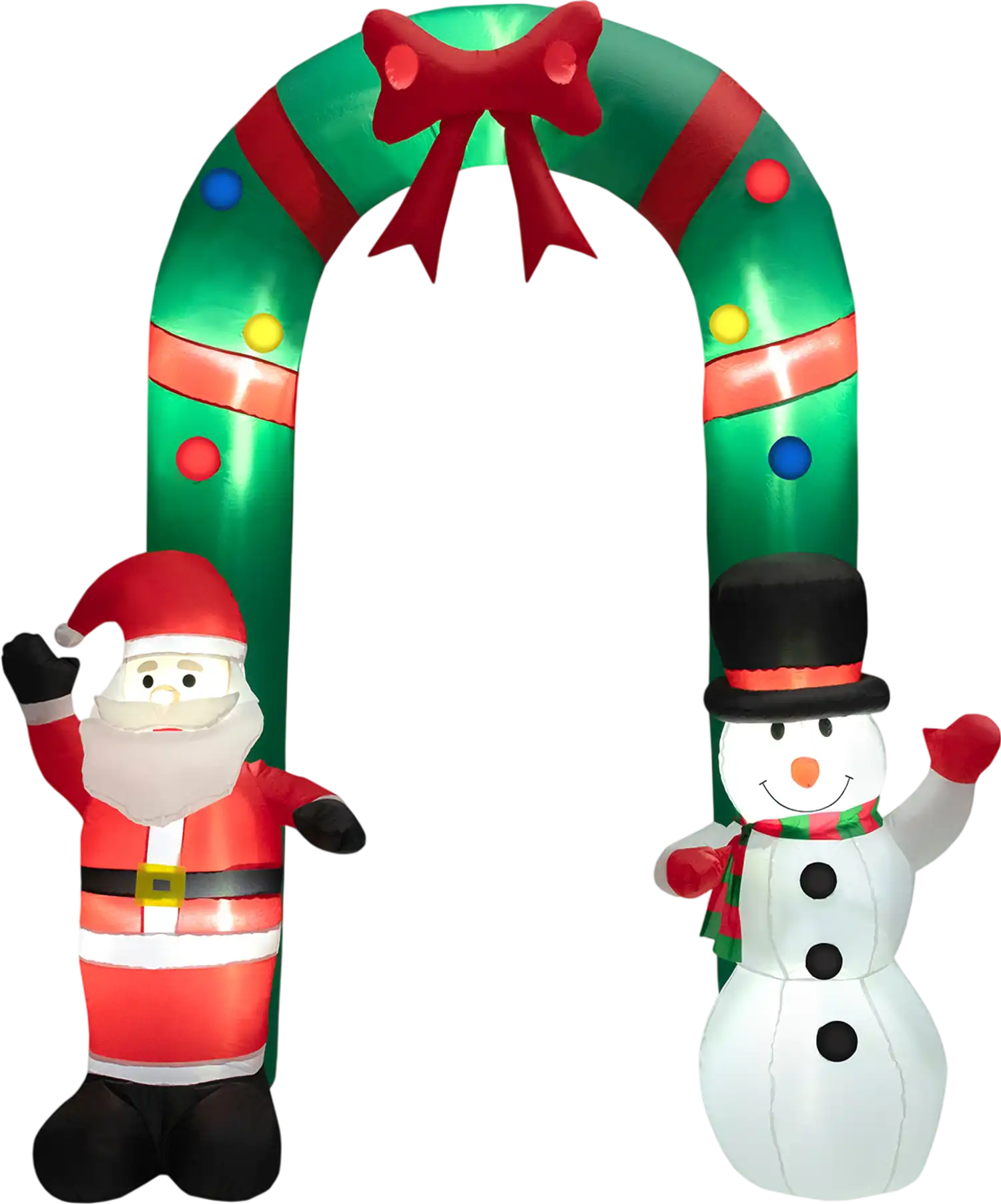 Costway 8' Christmas Inflatable Archway Santa Claus Snowman 32795814 New