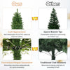 7.5 feet pre-lit artificial Christmas tree with lush branch tips, warm white and multi-color LED lights for festive.