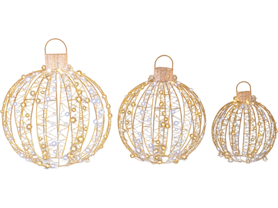 Costway 3 Pack Christmas LED Light Balls 74586219 New