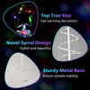 6 feet light up spiral Christmas tree with a bright star top, featuring a sturdy metal base and colorful light.