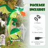 5 feet hanging Halloween inflatable dragon with waterproof blower, includes ropes and stakes for easy outdoor setup.