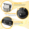 Cold press juicer with 5.3" feed chute, anti-drip design, and cord storage for convenient, nutrient-rich juice.