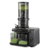 Cold press juicer with 5.3" feed chute, 28oz capacity, and reverse function for high juice yield and easy maintenance.