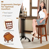 Counter height barstool set with ergonomic design, hollow back, and contoured seat for optimal comfort and support.