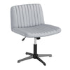 Gray Criss Cross-Legged Swivel Desk Chair with contoured seat, height adjustment, and sturdy cross base for comfort.