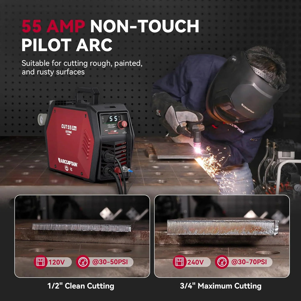 Arccaptain iControl CUT55 Pro Pilot Arc Plasma Cutter 55A 120V/240V App Control New