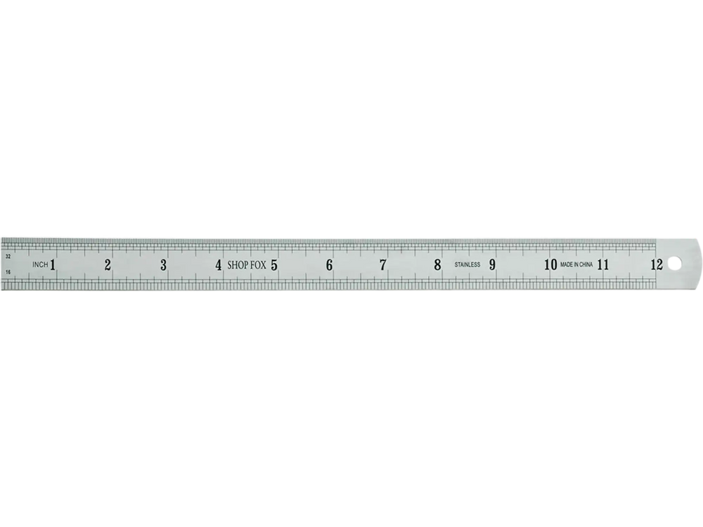 Shop Fox D2828 - 12" Stainless Steel Ruler