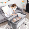 Travel Portable Baby Bed Side Sleeper  Bassinet Crib with Carrying Bag-Gray - Gallery View 1 of 11