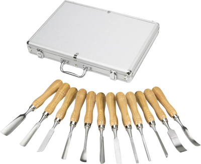Shop Fox D3784 Chisels & Gouges 12 pc Chisel Set New