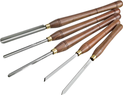 Shop Fox D3790 Chisels & Gouges Deluxe Lathe Chisel Set 5-Pc New