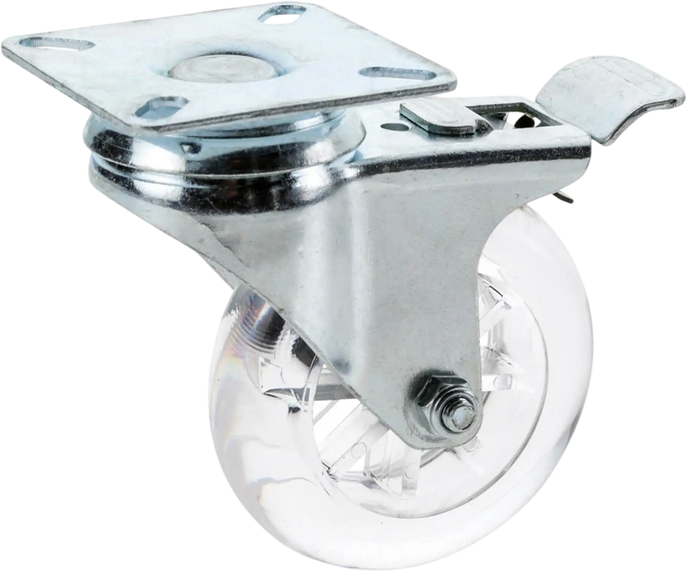 Shop Fox D4543 - 3" Non-Marring Swivel Caster, Plate Mount with Lock