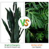 35.5-inch artificial snake plant with 20 vivid leaves, perfect for indoor and outdoor decor without maintenance.
