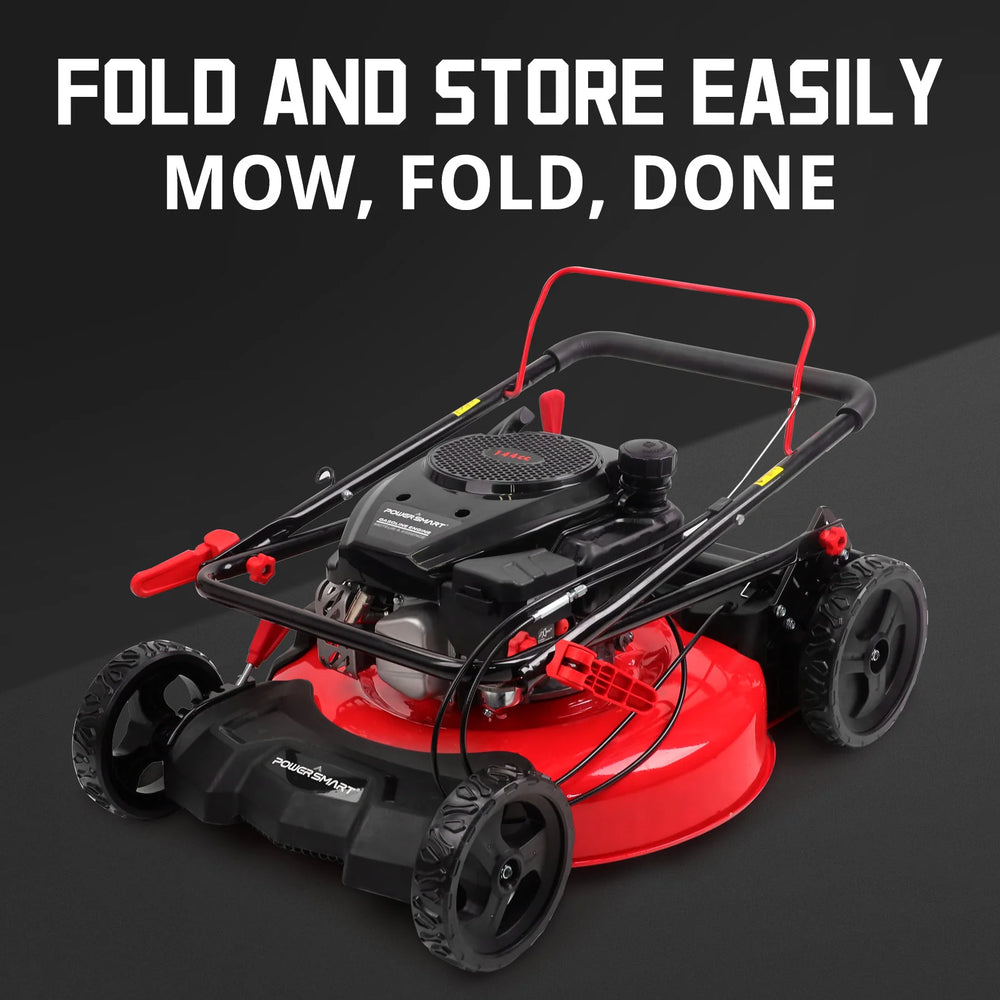 Powersmart V8621S 3-In-1 Lawn Mower 21" Self-Propelled 170cc Gas Engine Red New